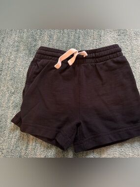 Hanna Andersson Black Knit Shorts with Drawstring